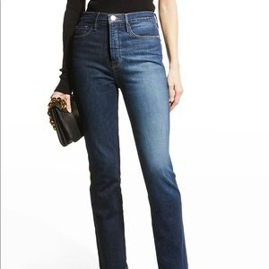 Frame Le Sylvie Slender Straight button fly jeans